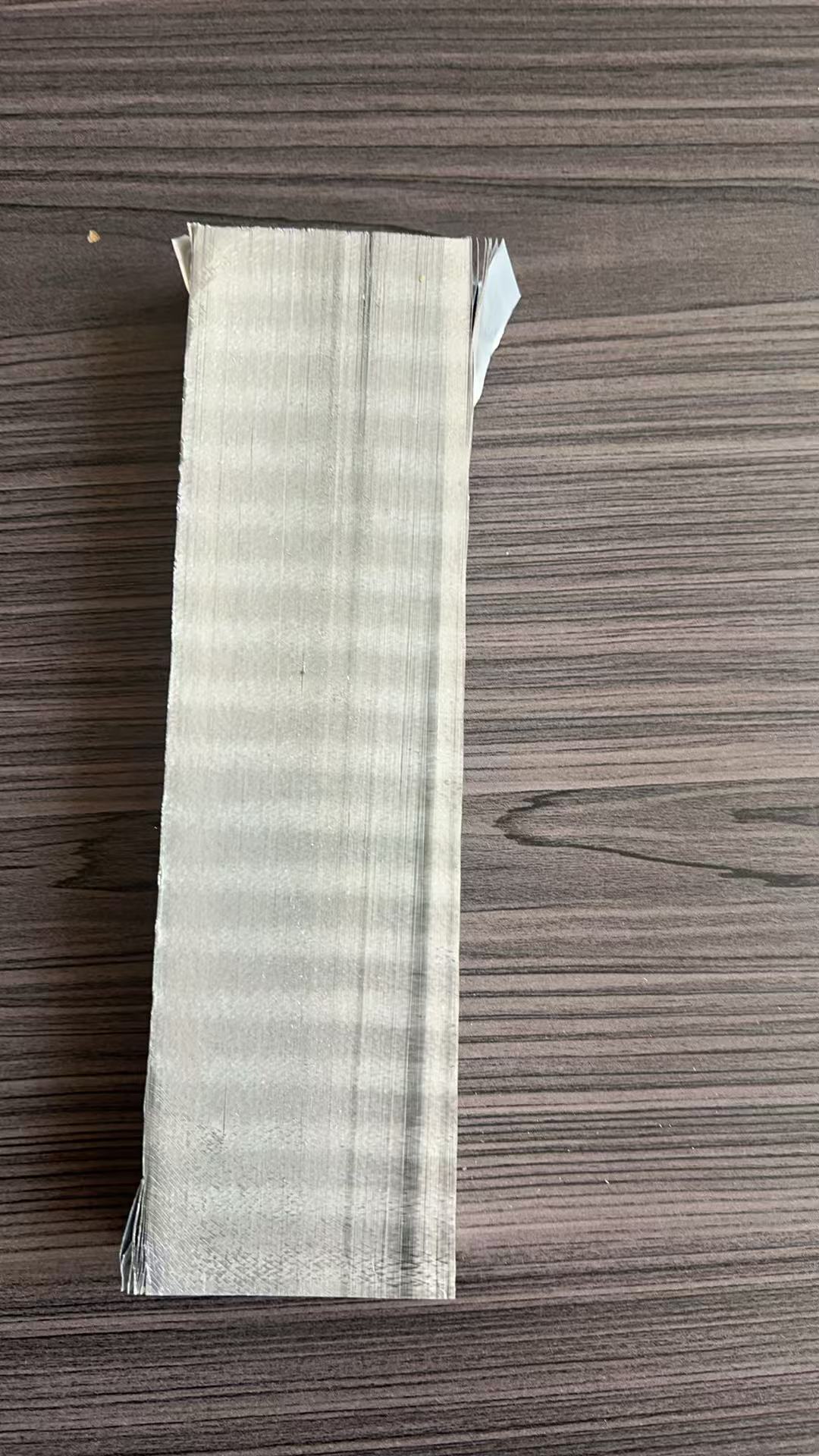 Edge cross-section of an aluminum honeycomb panel