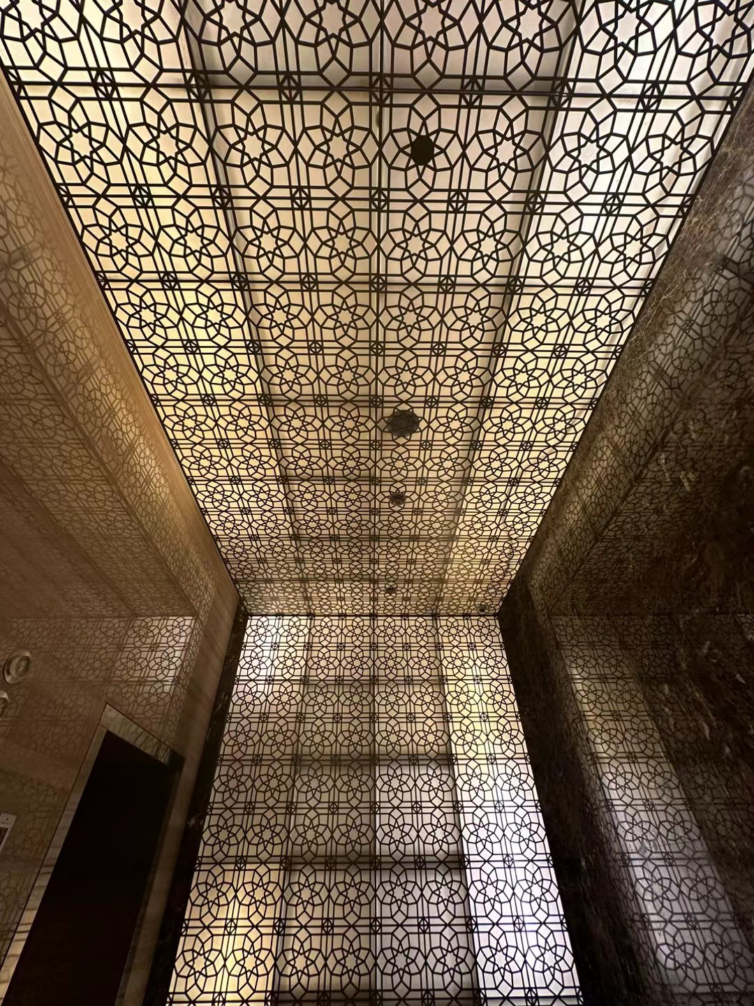 Cut-out aluminum ceiling