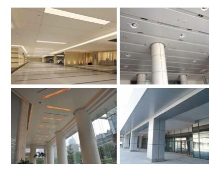 Close-joint aluminum solid panel wall and ceiling