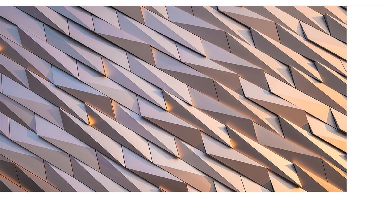 Folded aluminum solid panel façade